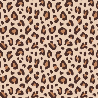 Leopar izi. Kusursuz desenin vektör çizimi.