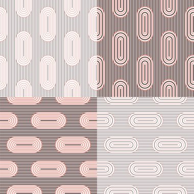 Ayarlamak. Soyut çizgiler. Vektör çizim desenleri.