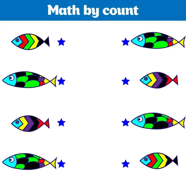 Jeu Éducatif Visuel Pour Les Enfants Feuille Travail Pour Enfants — Image vectorielle