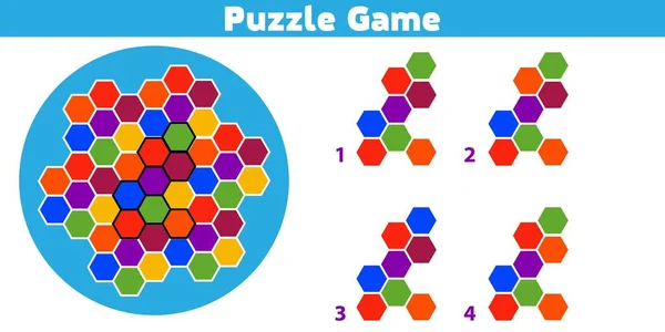 Puzzel Spel Voltooien Van Het Patroon Onderwijs Logica Spel Voor — Stockvector