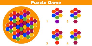 Puzzle oyunu. Desen tamamlayın. Eğitim mantığı okul öncesi çocuklar için oyun. Vektör çizim.