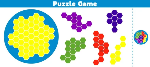 Puzzlespiel. vervollständigen Sie das Muster. Bildung Logikspiel für Vorschulkinder. Vektorillustration — Stockvektor