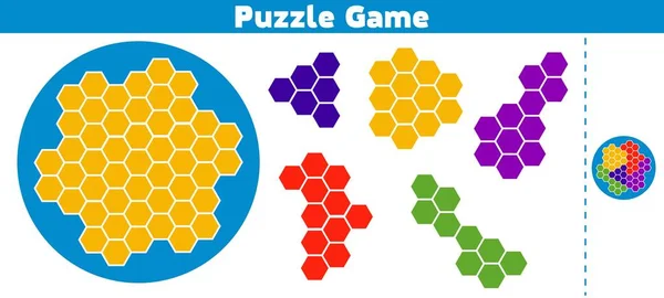 Puzzle game. Completa il modello. Gioco di logica di istruzione per bambini in età prescolare. Illustrazione vettoriale — Vettoriale Stock