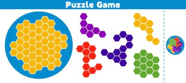 Puzzle oyunu. Desen tamamlayın. Eğitim mantığı okul öncesi çocuklar için oyun. Vektör çizim