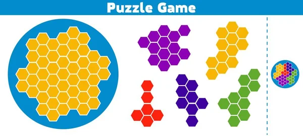 Puzzle game. Completa il modello. Gioco di logica di istruzione per bambini in età prescolare. Illustrazione vettoriale — Vettoriale Stock