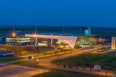 Saratov, Rusya - 20 Ağustos 2019: Gagarin Uluslararası Havaalanı