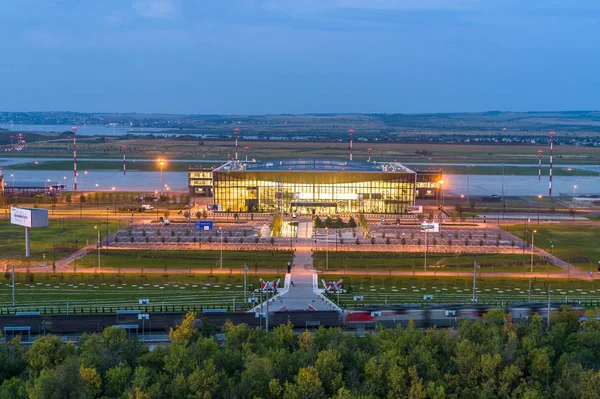 Saratov, Rusya - 20 Ağustos 2019: Gagarin Uluslararası Havaalanı