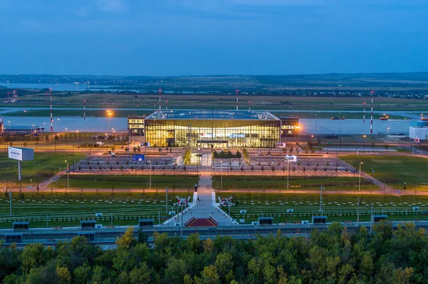 Saratov, Oroszország-augusztus 20, 2019: Gagarin International Airport — Stock Fotó