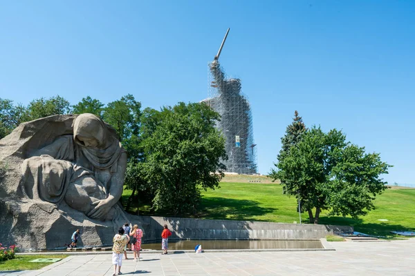 Volgograd, Rusya - 21 Ağustos 2019: Stalingrad Savaşı Kahramanları