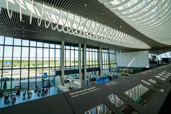 Saratów, Rosja-20 sierpnia 2019: Gagarin International Airport, Muzeum — Zdjęcie stockowe