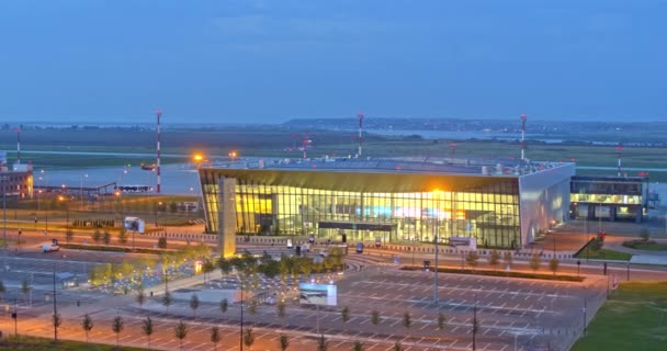 Saratov, Rússia - 20 de agosto de 2019: Aeroporto Internacional de Gagarin — Vídeo de Stock