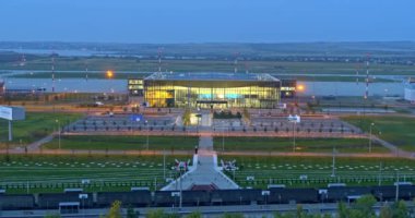 Saratov, Rusya - 20 Ağustos 2019: Gagarin Uluslararası Havaalanı