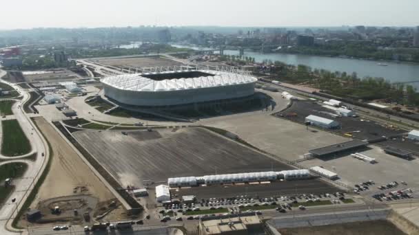 俄罗斯顿罗斯托夫 - 2018年4月27日：罗斯托夫-阿雷纳足球场 - 现代建筑 — 图库视频影像