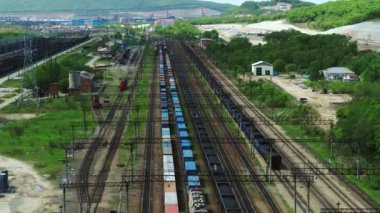 Nakhodka, Rusya - Haziran 2019: tren istasyonu