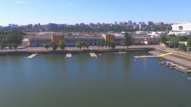 Rostov-on-Don, Rusya - yaklaşık Haziran 2018: Don Kürek Kanalı'nın havadan görünümü
