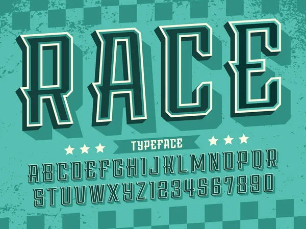 Race font imágenes de stock de arte vectorial | Depositphotos