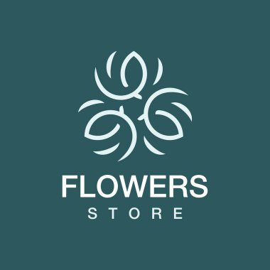 Modern profesyonel logo çiçekler yeşil tema mağaza