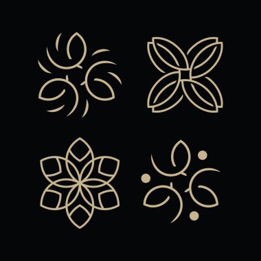 Altın temalı modern profesyonel logo süsleri