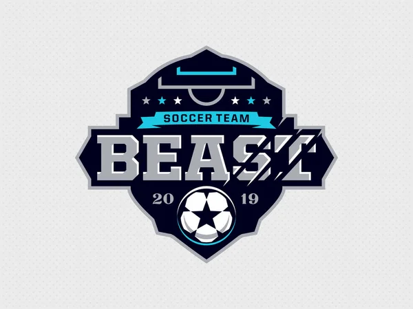 Logo de emblema profesional moderno para el equipo de fútbol — Archivo Imágenes Vectoriales