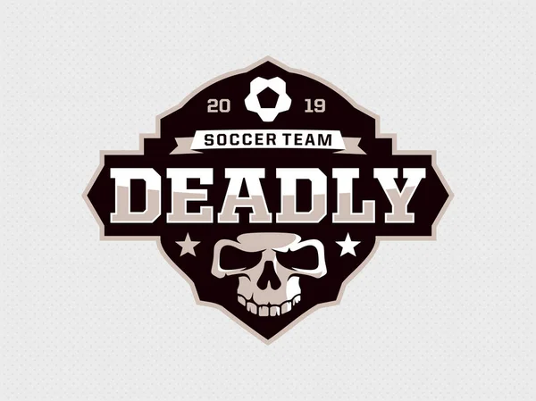 Logo de emblema profesional moderno para el equipo de fútbol — Archivo Imágenes Vectoriales
