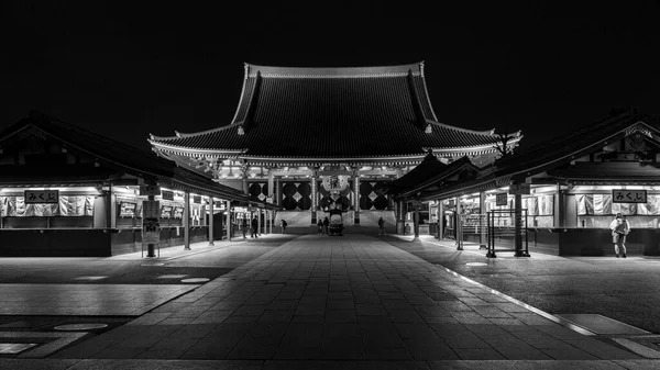 Tokyo, Japon - 24.2.20 : Sensoji en soirée, avec très peu de visiteurs présents — Photo