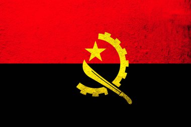 Angola Cumhuriyeti Ulusal. Grunge arka plan