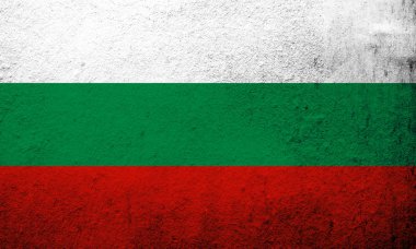 Bulgaristan Cumhuriyeti ulusal bayrak. Grunge arka plan