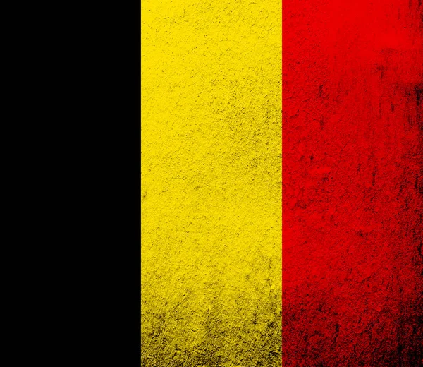 Bandera Nacional Del Reino Bélgica Fondo Grunge — Foto de Stock