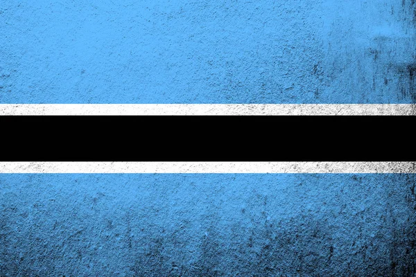 Republiken Botswana Flagga Grunge Bakgrund — Stockfoto