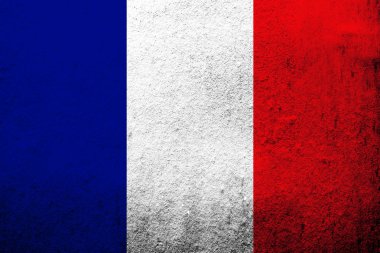 Fransa ulusal bayrak. Grunge arka plan