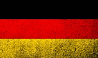 Almanya (Bundesdienstflagge) bayrağı. Grunge arka plan