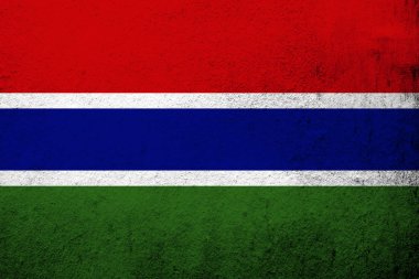 Gambiya Milli, Cumhuriyeti bayrağı. Grunge arka plan