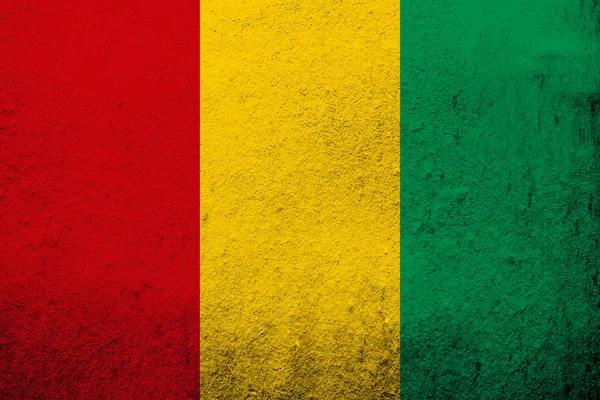 Republika Guinea Státní Vlajka Grunge Pozadí — Stock fotografie