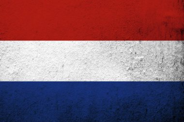 Hollanda Ulusal bayrak Krallığı. Grunge arka plan
