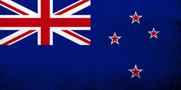 Bandera Nacional Nueva Zelanda New Zealand Ensign Fondo Grunge —  Fotos de Stock