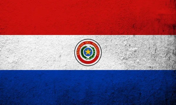 Republic Paraguay National Flag Grunge Background — Stock Photo, Image