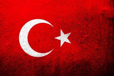 Ulusal bayrak Türkiye (Türkiye Cumhuriyeti). Grunge arka plan