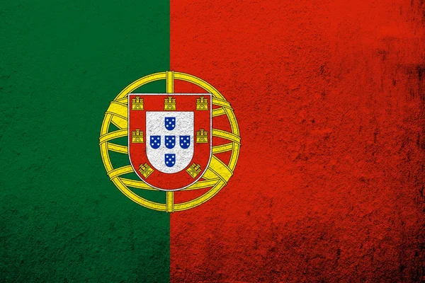 República Portuguesa Portugal Bandera Nacional Fondo Grunge —  Fotos de Stock