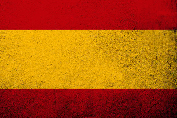Kingdom of Spain National flag "la Rojigualda". Grunge background