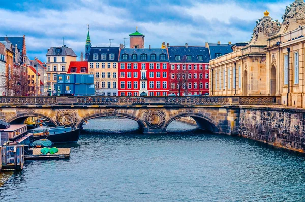 Puente Mármol Canal Frederiksholms Copenhague Dinamarca — Foto de Stock