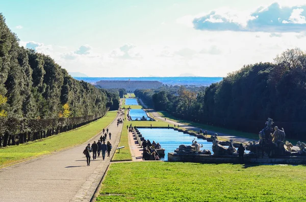 Vista Gran Cascada Del Palacio Real Caserta —  Fotos de Stock