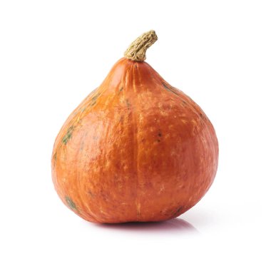 Taze organik portakal balkabağı beyaz arka plan üzerinde izole 