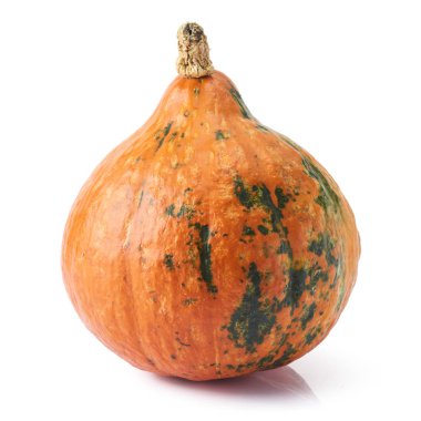 Taze organik portakal balkabağı beyaz arka plan üzerinde izole 