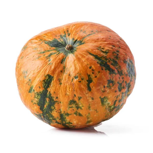 Frischer Bio Orangenkürbis Isoliert Auf Weißem Hintergrund — Stockfoto
