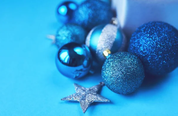 Decoraciones Navidad Azul — Foto de Stock