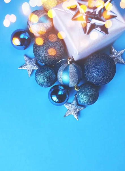 Decoraciones Navidad Azul —  Fotos de Stock