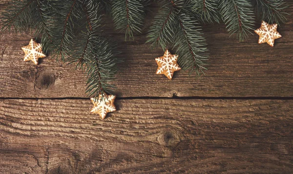 Galletas Navidad Sobre Tabla Madera — Foto de Stock