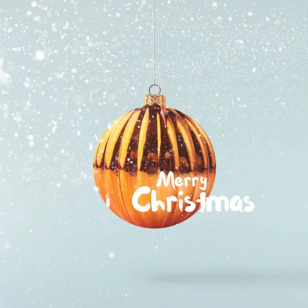 Weihnachtskonzept Kreative Weihnachtskonzeption Die Durch Das Fallen Der Luft Glänzende — Stockfoto
