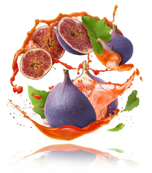 Fresh juice ripe fig — Stock Photo, Image