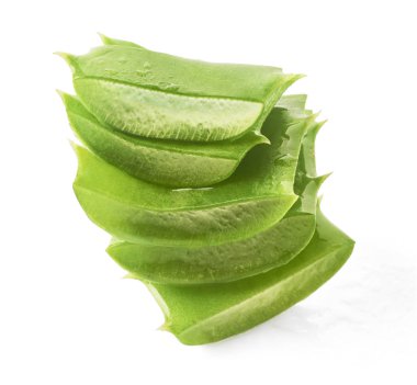 aloe vera beyaz arkaplanda izole